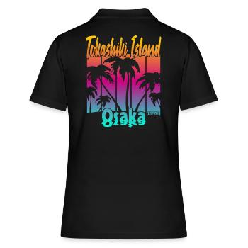 Tokashiki Island Osaka - Frauen Polo Shirt - Schwarz - Hinten - Ailine (174cm)