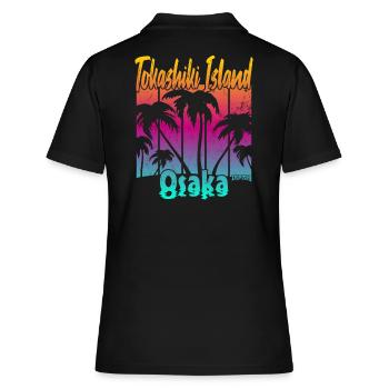 Tokashiki Island Osaka - Frauen Polo Shirt - Schwarz - Hinten - Ailine (174cm)