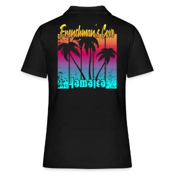 Frenchman's Cove Jamaica - Frauen Polo Shirt - Schwarz - Hinten - Ailine (174cm)