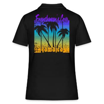 Frenchman's Cove Jamaica - Frauen Polo Shirt - Schwarz - Hinten - Ailine (174cm)