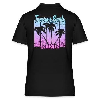 Treasure Beach Jamaica - Women's Polo Shirt - black - Back - Ailine (174cm)