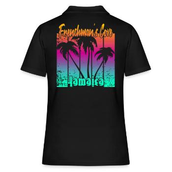 Frenchman's Cove Jamaica - Frauen Polo Shirt - Schwarz - Hinten - Ailine (174cm)