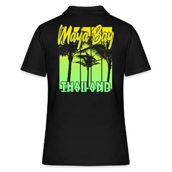Maya Bay Thailand - Women's Polo Shirt - black - Back - Ailine (174cm)