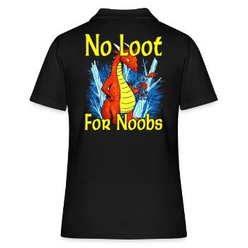 No Loot for Noobs - Mmorpg - Frauen Polo Shirt - Schwarz - Hinten - Ailine (174cm)