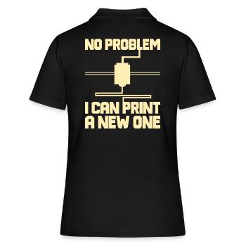 3D Printer 3D Printing - Women's Polo Shirt - black - Back - Ailine (174cm)