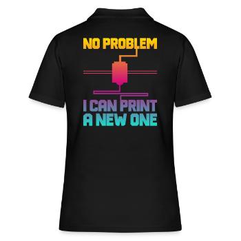 3D Printer 3D Printing - Women's Polo Shirt - black - Back - Ailine (174cm)
