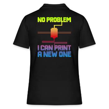 3D Printer 3D Printing - Women's Polo Shirt - black - Back - Ailine (174cm)
