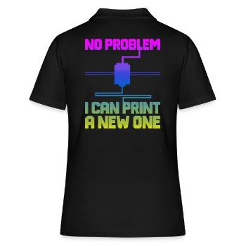 3D Printer 3D Printing - Women's Polo Shirt - black - Back - Ailine (174cm)