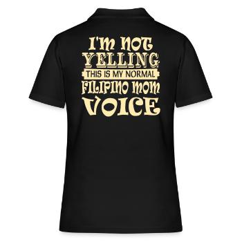 Filipino mother - Women's Polo Shirt - black - Back - Ailine (174cm)