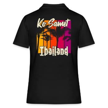 Ko Samet Thailand - Frauen Polo Shirt - Schwarz - Hinten - Ailine (174cm)