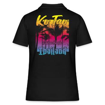 Ko Tao Sairee Beach Thailand - Frauen Polo Shirt - Schwarz - Hinten - Ailine (174cm)