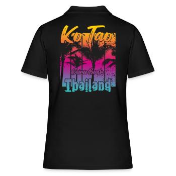 Ko Tao Sairee Beach Thailand - Frauen Polo Shirt - Schwarz - Hinten - Ailine (174cm)