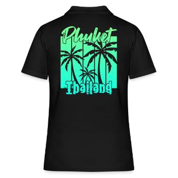 Phuket Thailand Sonnenuntergang - Frauen Polo Shirt - Schwarz - Hinten - Ailine (174cm)