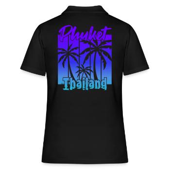 Phuket Thailand Sonnenuntergang - Frauen Polo Shirt - Schwarz - Hinten - Ailine (174cm)