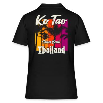 Ko Tao Sairee Beach Thaïlande - Polo Femme - noir - Dos - Ailine (174cm)