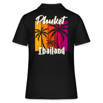 Phuket Thailand Sonnenuntergang - Frauen Polo Shirt - Schwarz - Hinten - Ailine (174cm)
