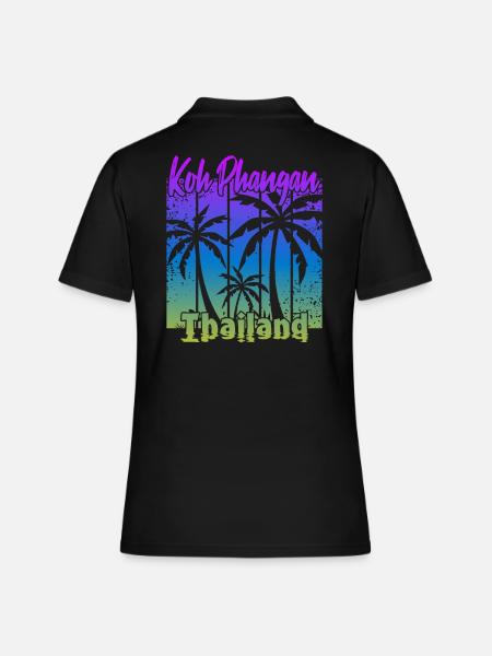 Koh Phangan Thailand - Frauen Polo Shirt - Schwarz