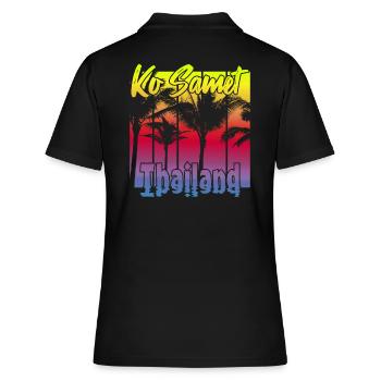 Ko Samet Thailand - Frauen Polo Shirt - Schwarz - Hinten - Ailine (174cm)