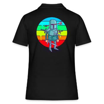 Cartoon Knight Sunset - Polo Femme - noir - Dos - Ailine (174cm)