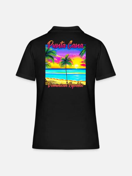 Punta Cana République dominicaine - Polo Femme - noir