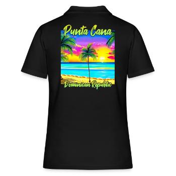 Punta Cana République dominicaine - Polo Femme - noir - Dos - Ailine (174cm)