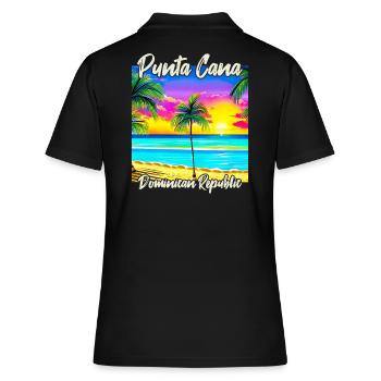 Punta Cana République dominicaine - Polo Femme - noir - Dos - Ailine (174cm)