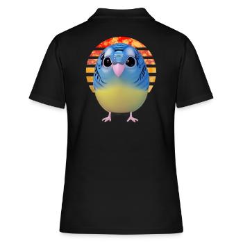 Vögel beobachten Vogel - Frauen Polo Shirt - Schwarz - Hinten - Ailine (174cm)