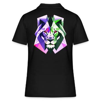 Polygon Löwe - Frauen Polo Shirt - Schwarz - Hinten - Ailine (174cm)