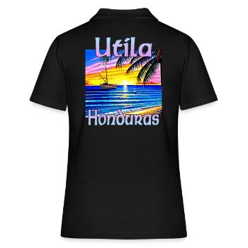 Utila Honduras - Polo Femme - noir - Dos - Ailine (174cm)