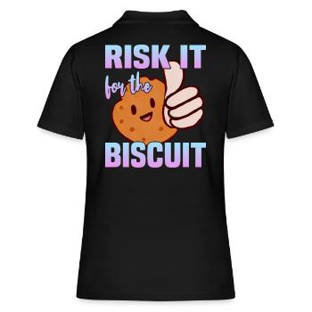 Risk it for the Biscuit - Women's Polo Shirt - black - Back - Ailine (174cm)