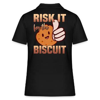 Risk it for the Biscuit - Women's Polo Shirt - black - Back - Ailine (174cm)
