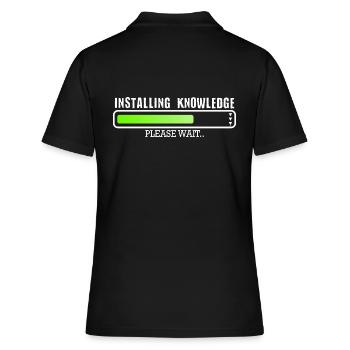 Installing Knowledge please wait - Women's Polo Shirt - black - Back - Ailine (174cm)