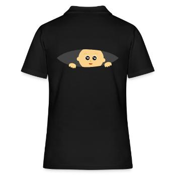 Pregnancy Pregnant Infant - Women's Polo Shirt - black - Back - Ailine (174cm)