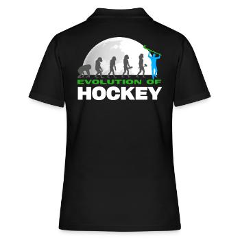 hockey feldhockey hockey-evolution fieldhockey - Frauen Polo Shirt - Schwarz - Hinten - Ailine (174cm)