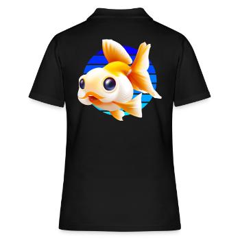 Poisson rouge - Polo Femme - noir - Dos - Ailine (174cm)