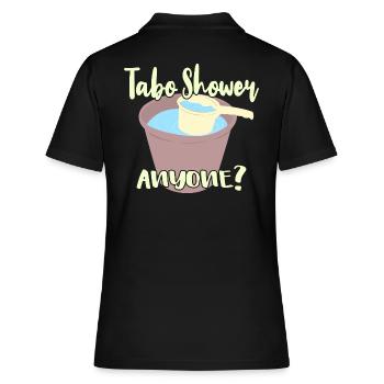 Tabo Shower Quelqu’un? - Polo Femme - noir - Dos - Ailine (174cm)