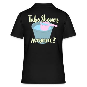 Tabo Shower Quelqu’un? - Polo Femme - noir - Dos - Ailine (174cm)