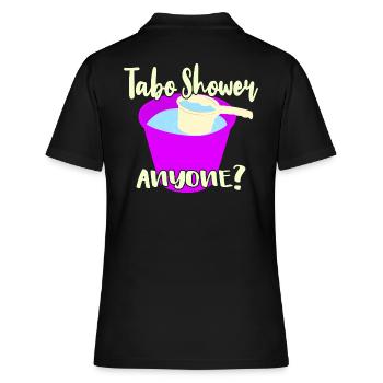 Tabo Shower Quelqu’un? - Polo Femme - noir - Dos - Ailine (174cm)