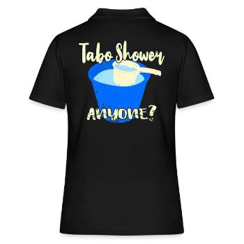 Tabo Shower Quelqu’un? - Polo Femme - noir - Dos - Ailine (174cm)