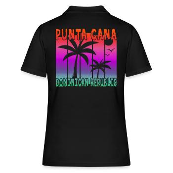 Punta Cana République dominicaine - Polo Femme - noir - Dos - Ailine (174cm)