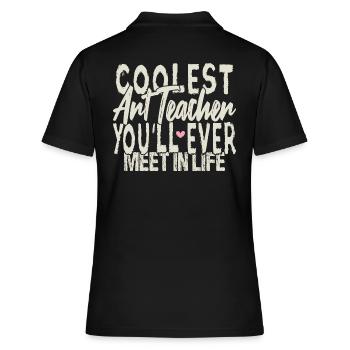 Le professeur d’art le plus cool - Polo Femme - noir - Dos - Ailine (174cm)