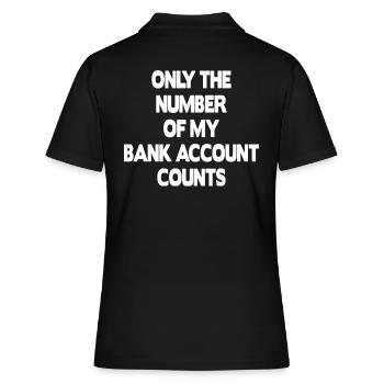 Seul le numéro de mon compte bancaire compte - Polo Femme - noir - Dos - Ailine (174cm)