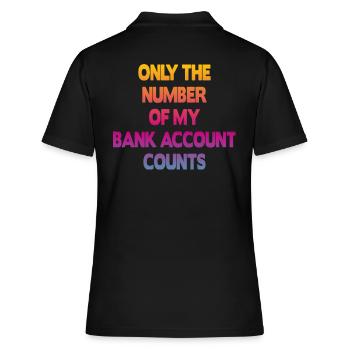 Seul le numéro de mon compte bancaire compte - Polo Femme - noir - Dos - Ailine (174cm)