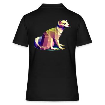 Polygon Frettchen - Frauen Polo Shirt - Schwarz - Hinten - Ailine (174cm)
