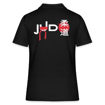 judo hajime judoka schwarzer gürtel - Frauen Polo Shirt - Schwarz - Hinten - Ailine (174cm)