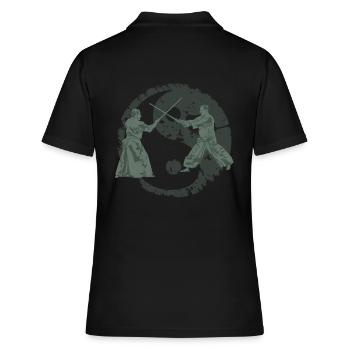 Aïkido - Polo Femme - noir - Dos - Ailine (174cm)