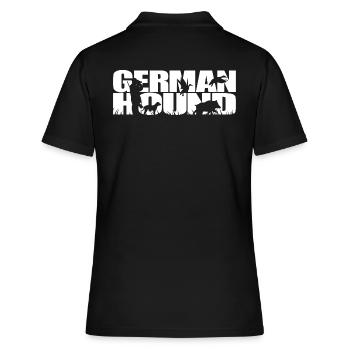 GERMAN HOUND Jagdhunde Jagdhund Wilsigns - Frauen Polo Shirt - Schwarz - Hinten - Ailine (174cm)