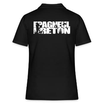 EPAGNEUL BRETON Jagdhund Jagdhunde Wilsigns - Frauen Polo Shirt - Schwarz - Hinten - Ailine (174cm)