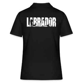 LABRADOR Jagdhund Jagdhunde Labbi Wilsigns - Frauen Polo Shirt - Schwarz - Hinten - Ailine (174cm)
