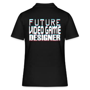 Futur concepteur de jeux vidéo - Polo Femme - noir - Dos - Ailine (174cm)